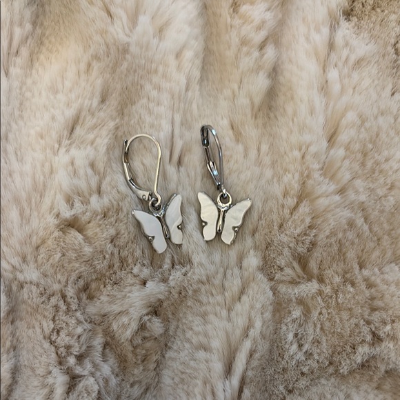 Silver Butterfly Earrings - Picture 1 of 1
